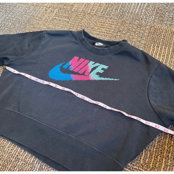 Nike Womens Cropped Sweatshirt Cross Stitch Logo BV2800 Crewneck Athletic - Picture 5 of 8